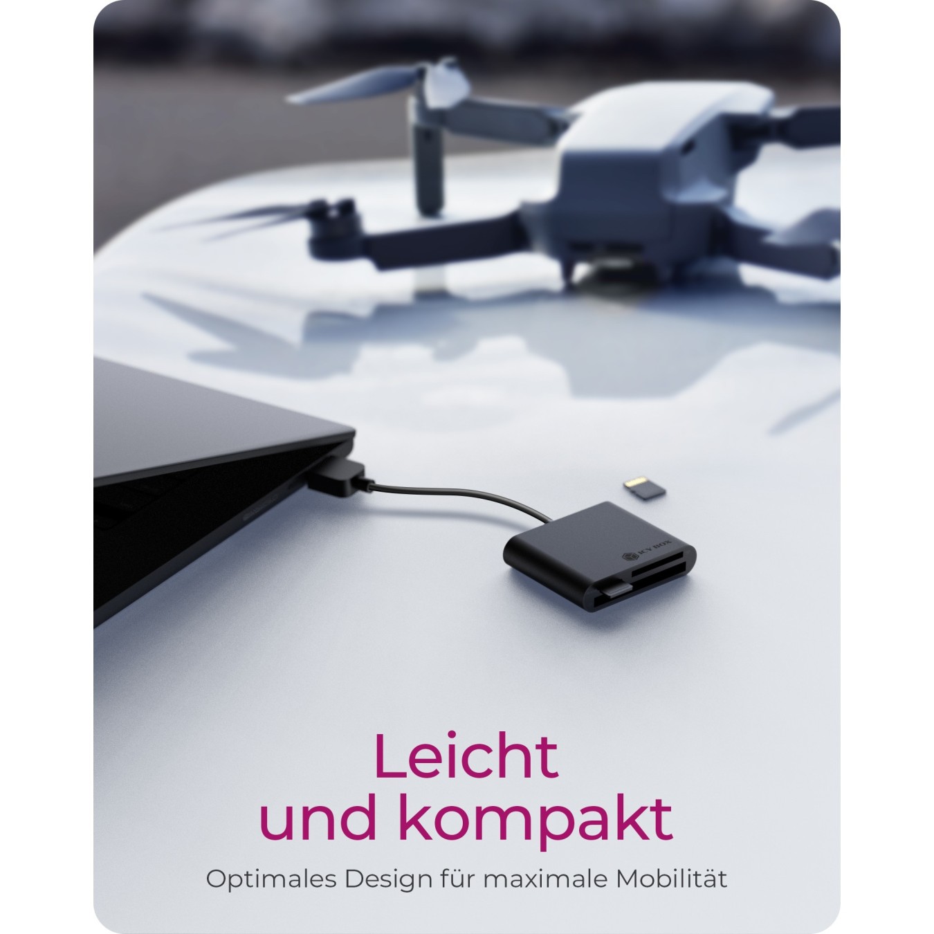 ICY BOX IB-CR301-U3 USB 3.0 SD MicroSD CF Kartenleser - IB-CR301-U3 - Black, 3-slot, 2 GB max