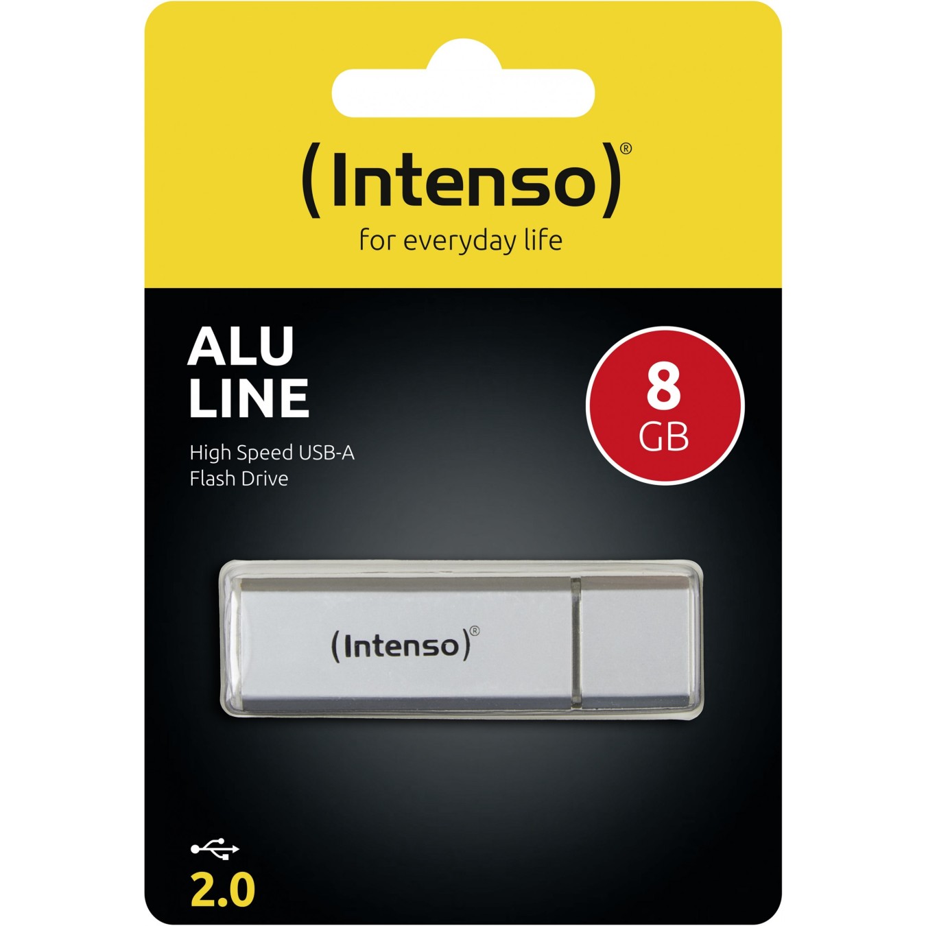 STICK Intenso 8GB 2.0 ALU Line - Silver Cap USB-A — Buy in Cyprus with Fast Delivery