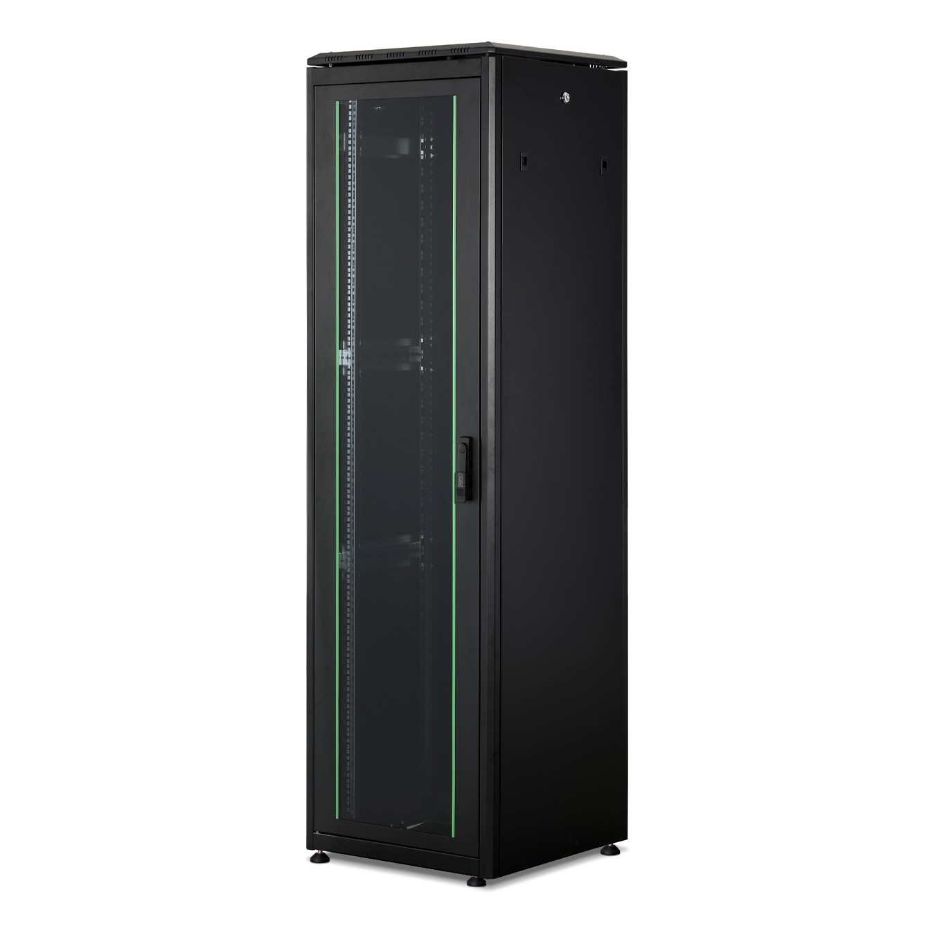 DIGITUS Netzwerkschrank Unique - 42HE - 2053x600x600mm black, Freestanding 42U (Speditionsversand)