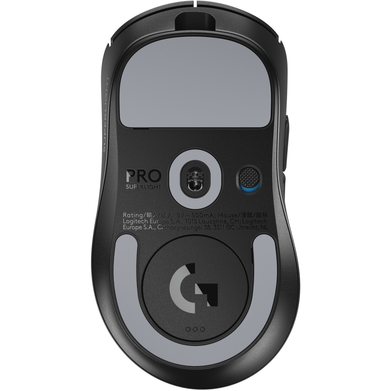 Logitech G PRO X SUPERLIGHT 2 DEX - G PRO X SUPERLIGHT 2 DEX - Right-Hand Ergonomic Wireless Optical Mouse, 5 Buttons, Black