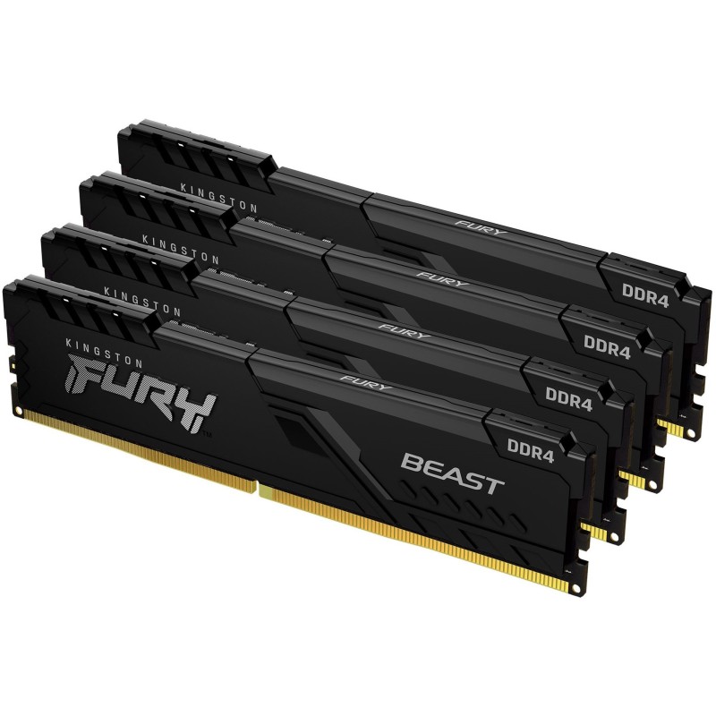 Buy 3200 128GB Kingston FURY Beast KIT (4x 32GB) - DDR4-3200, 128GB total, 4x32GB in Cyprus, Nicosia, Limassol, Larnaka, Pafos