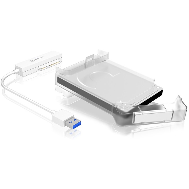 Buy ICY BOX USB-A 3.0 Enclosure for 2.5" SATA HDD/SSD - IB-AC703-U3 - White in Cyprus, Nicosia, Limassol, Larnaka, Pafos