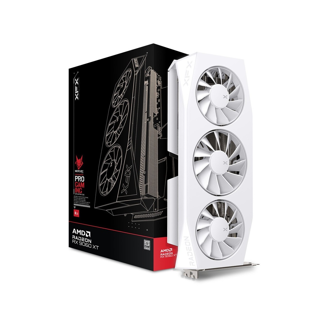 RX 9060 XT - RX 9060 XT - (White, 16GB GDDR6, 1900/3320 MHz, PCIe 5.0) — Buy in Cyprus with Fast Delivery