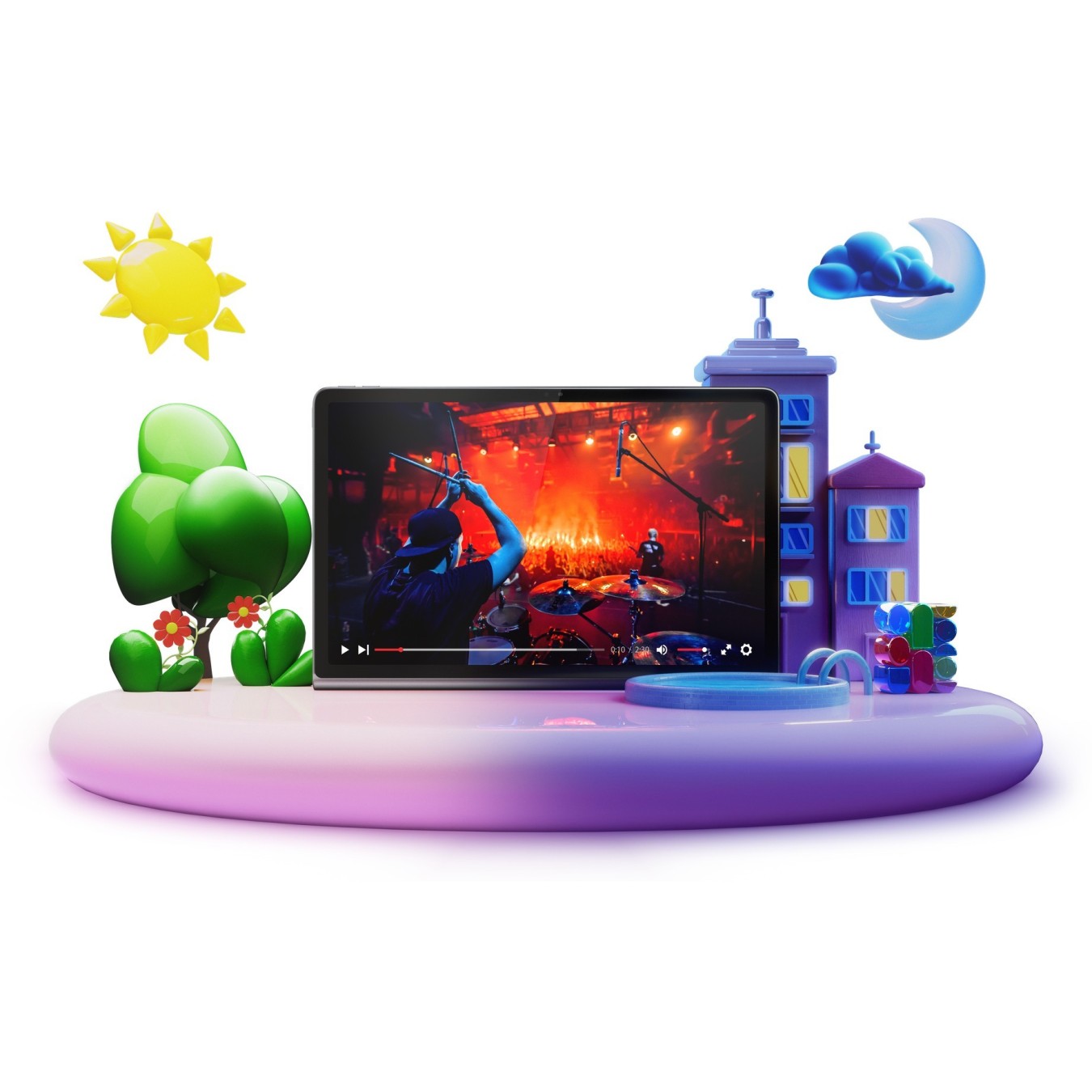 Lenovo Tab Plus inkl Sleeve luna grey - 8GB RAM, 128GB storage — Buy in Cyprus with Fast Delivery