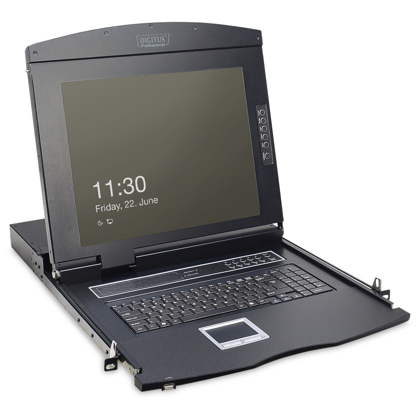 DIGITUS 17 Inch LCD KVM Console, 8-Port VGA, US Keyboard — Buy in Cyprus with Fast Delivery
