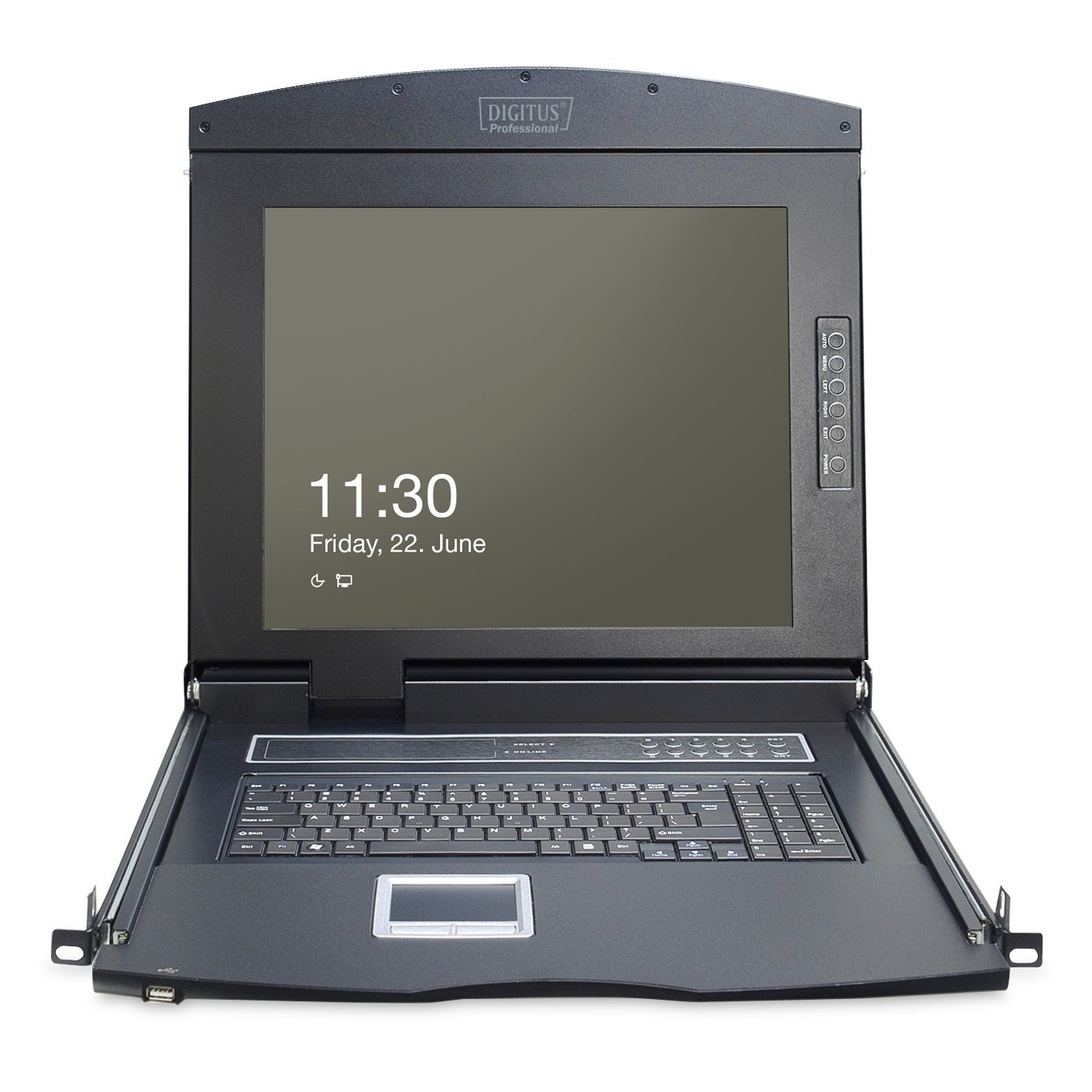 DIGITUS 17 Inch LCD KVM Console, 8-Port VGA, US Keyboard — Buy in Cyprus with Fast Delivery