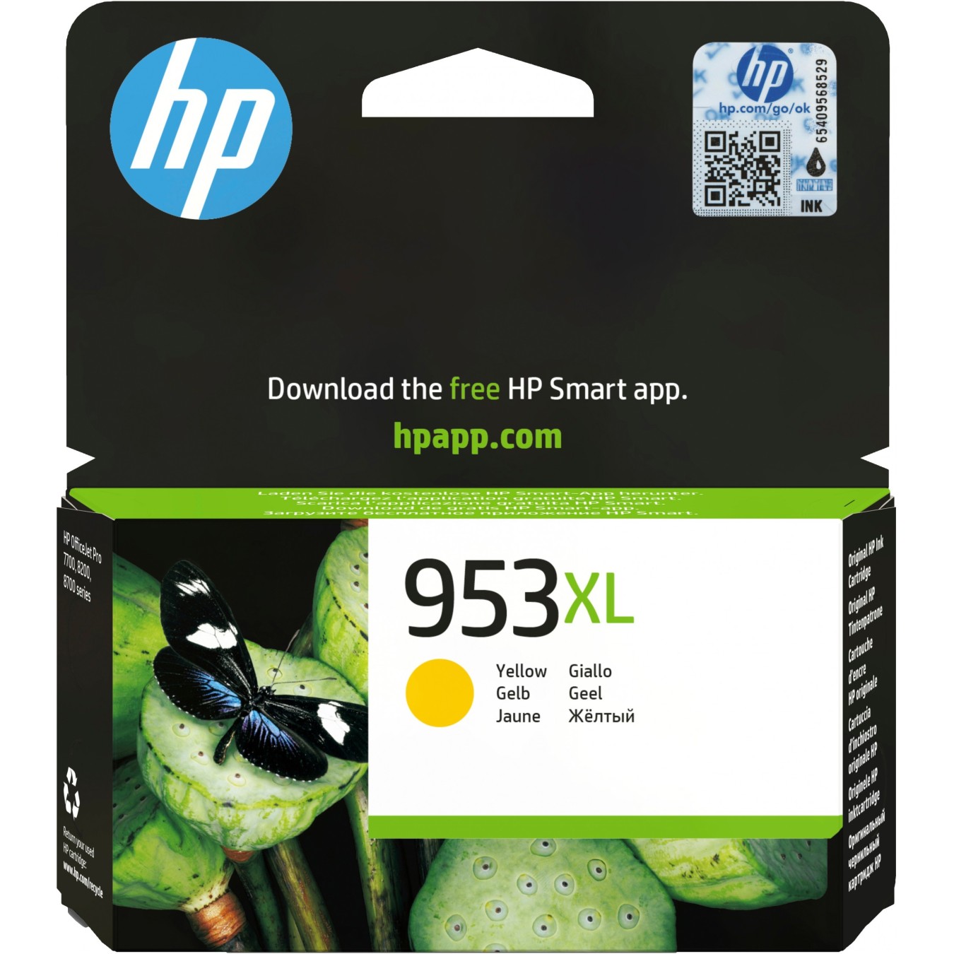 HP 953XL Yellow Original Ink Cartridge - F6U18AE - Yellow, Pigment-based ink, 18 ml, 1450 pages, High Yield — Armenius Store Cyp
