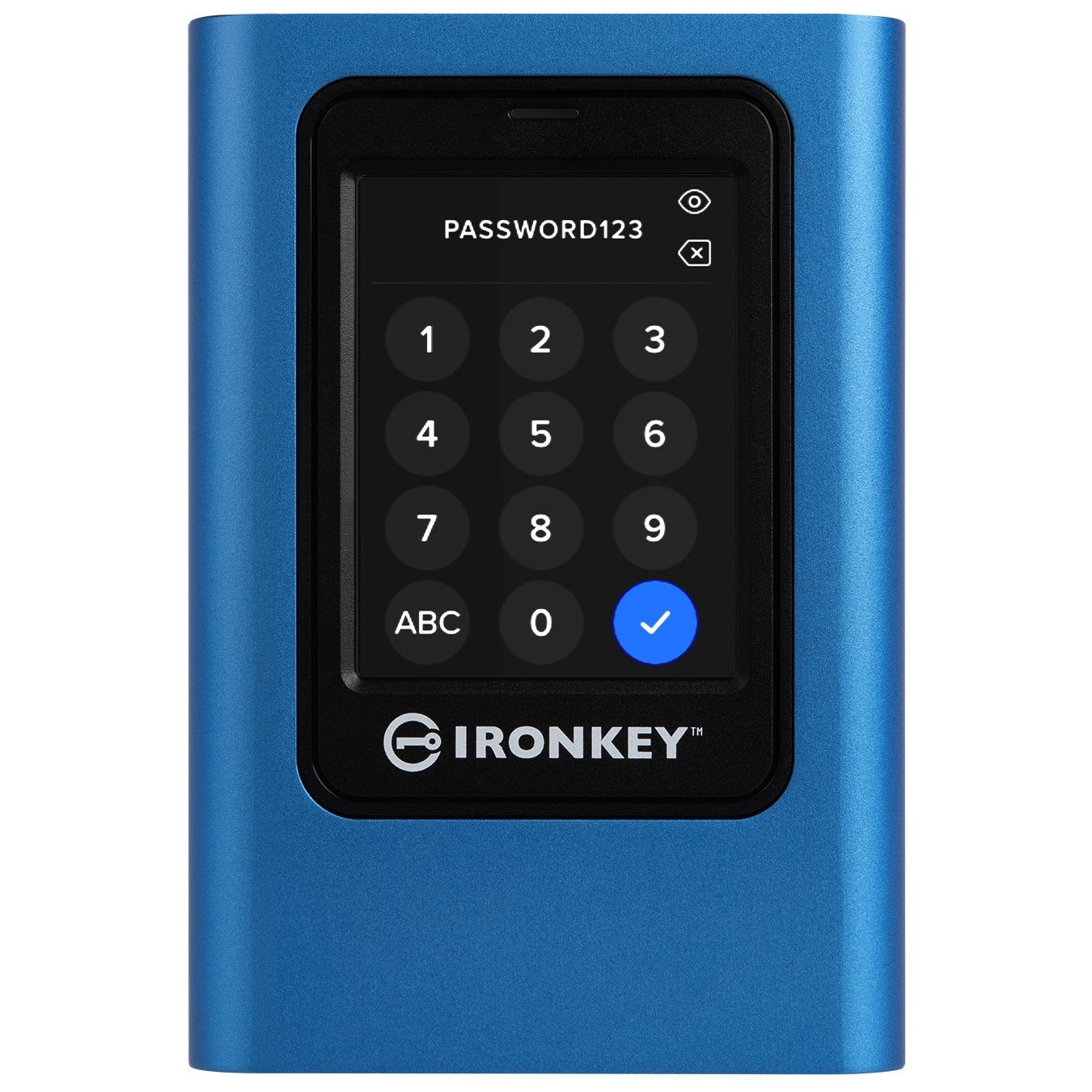 3.84TB Kingston IronKey Vault Privacy 80 USB 3.2 Gen 1 - Vault Privacy 80 - Blue, 3.84 TB, USB 3.2 Gen 1