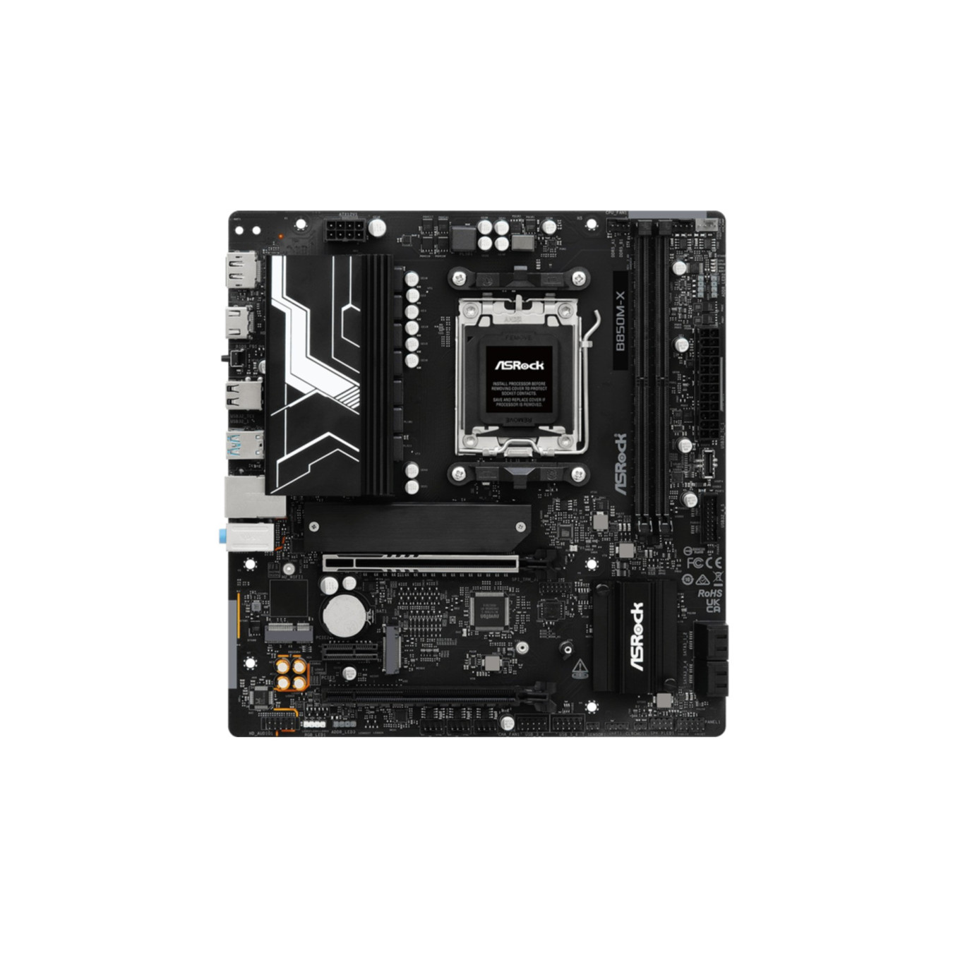 ASRock B850M-X R2.0 - AM5 Socket Micro-ATX Motherboard, DDR5, Up to 128GB RAM — Buy in Cyprus with Fast Delivery
