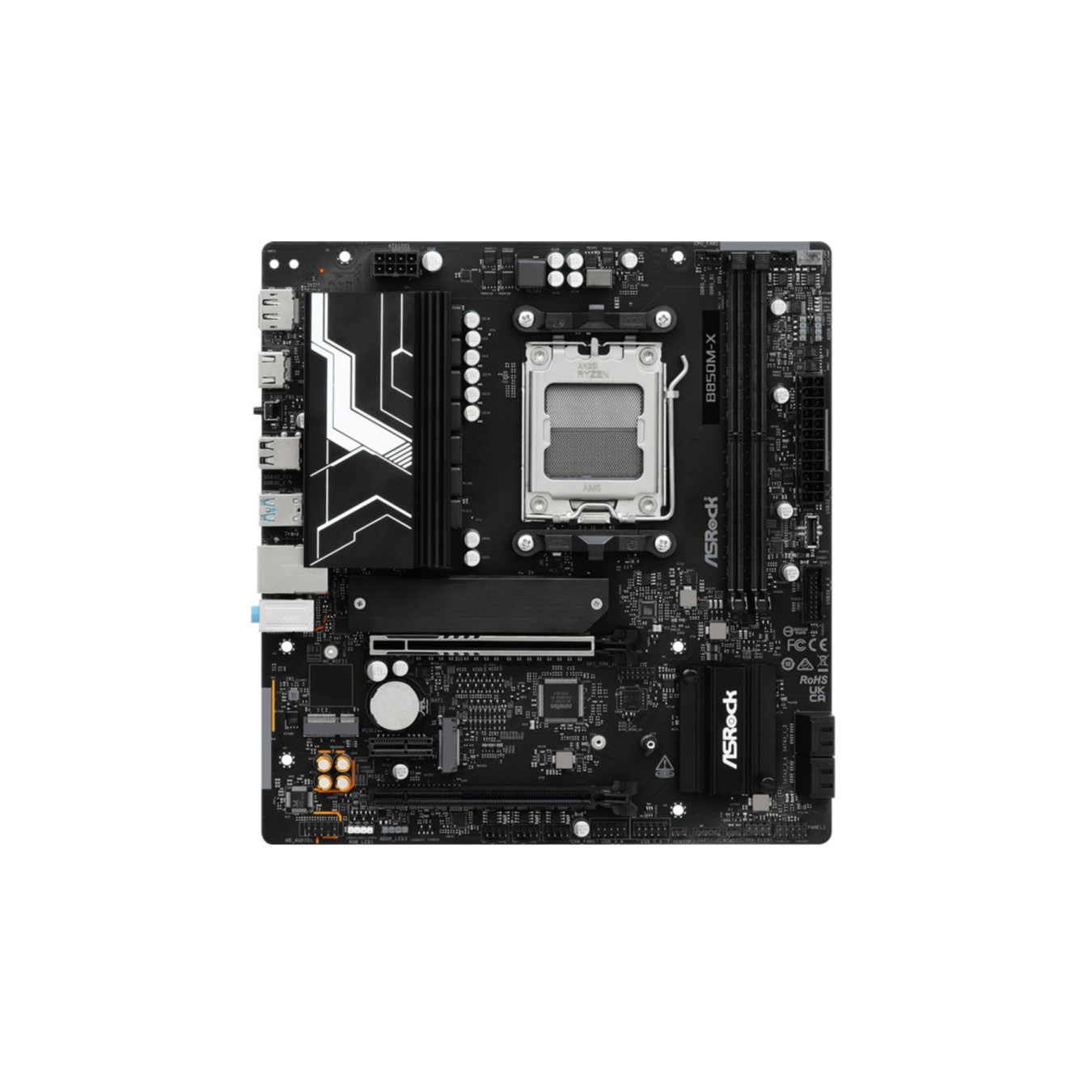ASRock B850M-X R2.0 - AM5 Socket Micro-ATX Motherboard, DDR5, Up to 128GB RAM — Buy in Cyprus with Fast Delivery
