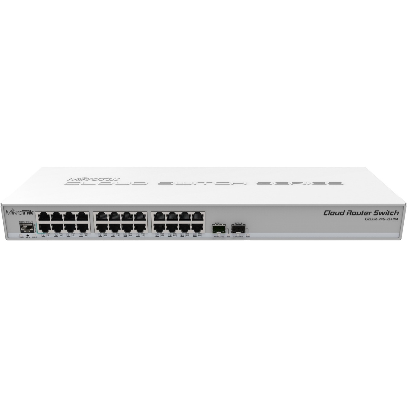 MikroTik CRS326-24G-2S+RM POE SFP+ M RM - CRS326-24G-2S+RM - Grey, 800 MHz, 512 MB RAM, 24x GbE + 2x SFP+