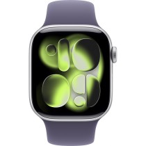 Apple Watch S11 - S11 - Silver Aluminium 42mm, Cellular, 64 GB, S10 CPU, OLED, watchOS 11, Purple Sport Band S/M