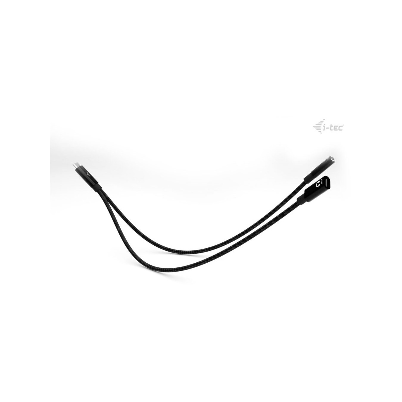 D I-TEC USB-C SPLITTER AUDIO DATA - Black, 2x USB-C, USB 2.0, PD 100 W, 0.3 m — Buy in Cyprus with Fast Delivery