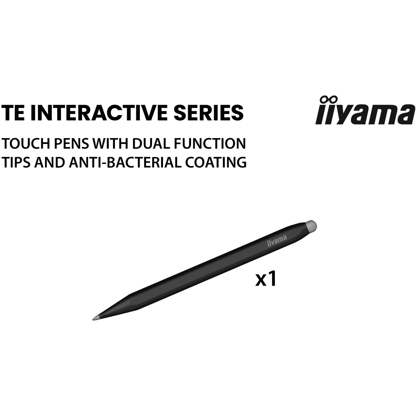 IIYAMA DS TE6515A 65'' 4K IPS Touch Interactive Flat Panel - TE6515A - Black, 65in, Android 14, 2x HDMI, DP, USB-C, 5x USB
