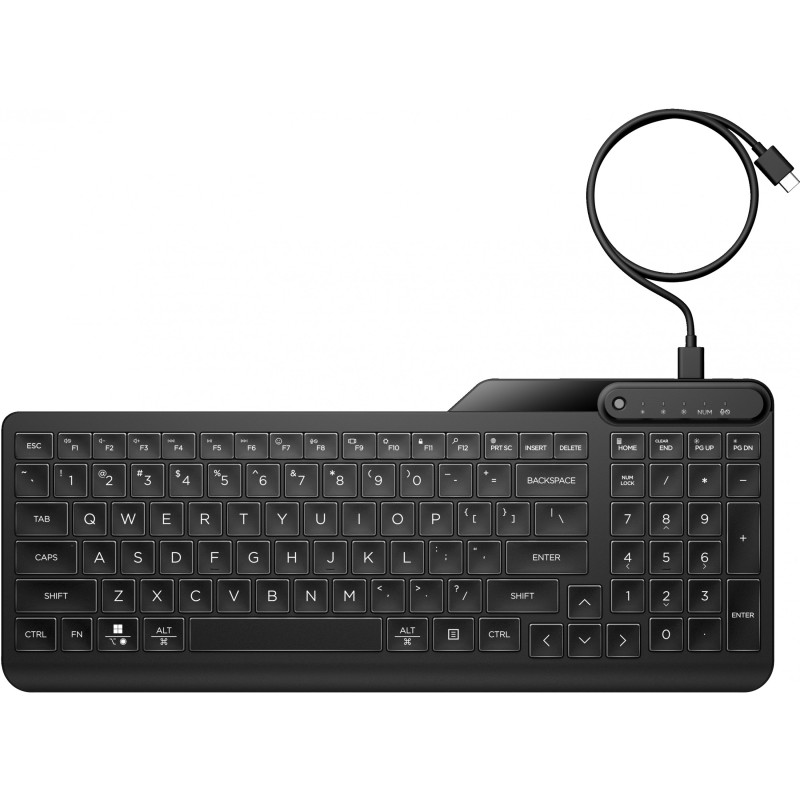 Buy HP 405 Multi-Device Backlit Wired Keyboard - Characteristics (Backlit, USB) in Cyprus, Nicosia, Limassol, Larnaka, Pafos