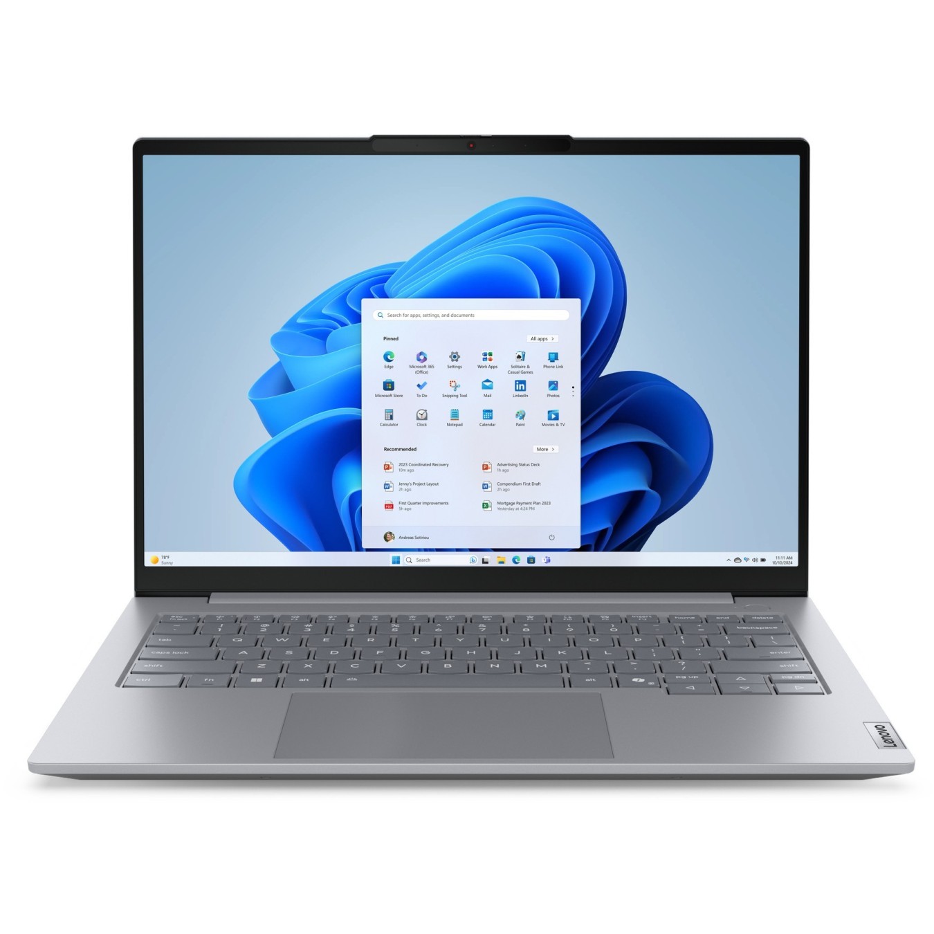 Lenovo ThinkBook 14 G8 - 255H - Arctic Grey, 32 GB DDR5 (2x16), 1 TB PCIe 4.0 SSD, Intel Core Ultra 7, WUXGA IPS, Windows 11 Pro