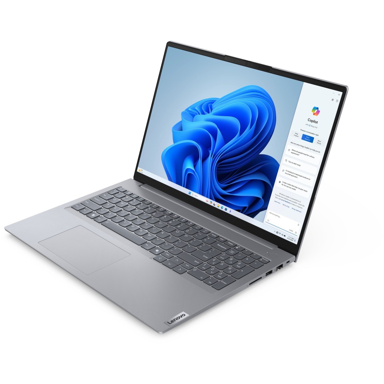 Lenovo ThinkBook 16 AMD G7 16' R5-7535HS 32GB DDR5 (2x16GB) 1TB SSD WUXGA W11P - R5-7535HS - Arctic Grey