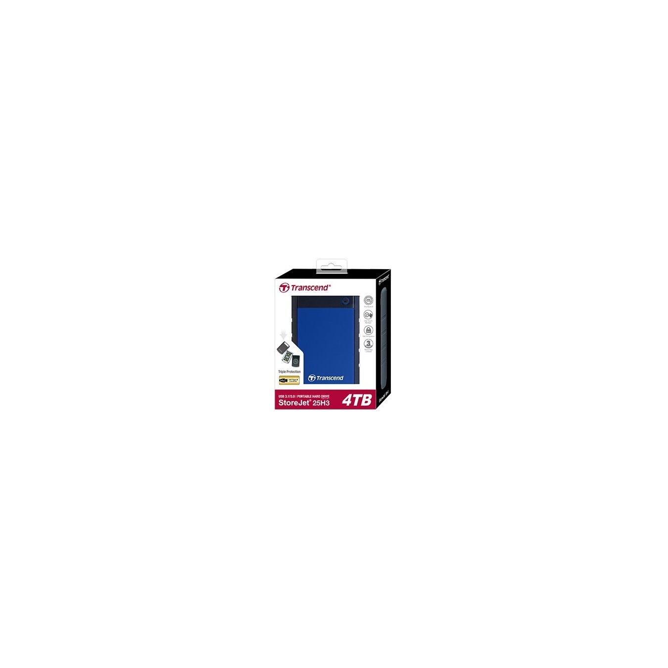 Transcend StoreJet 25H3B - 4TB USB 3.2 Gen1 Portable HDD (2.5", 5400 RPM) Navy Blue — Buy in Cyprus with Fast Delivery