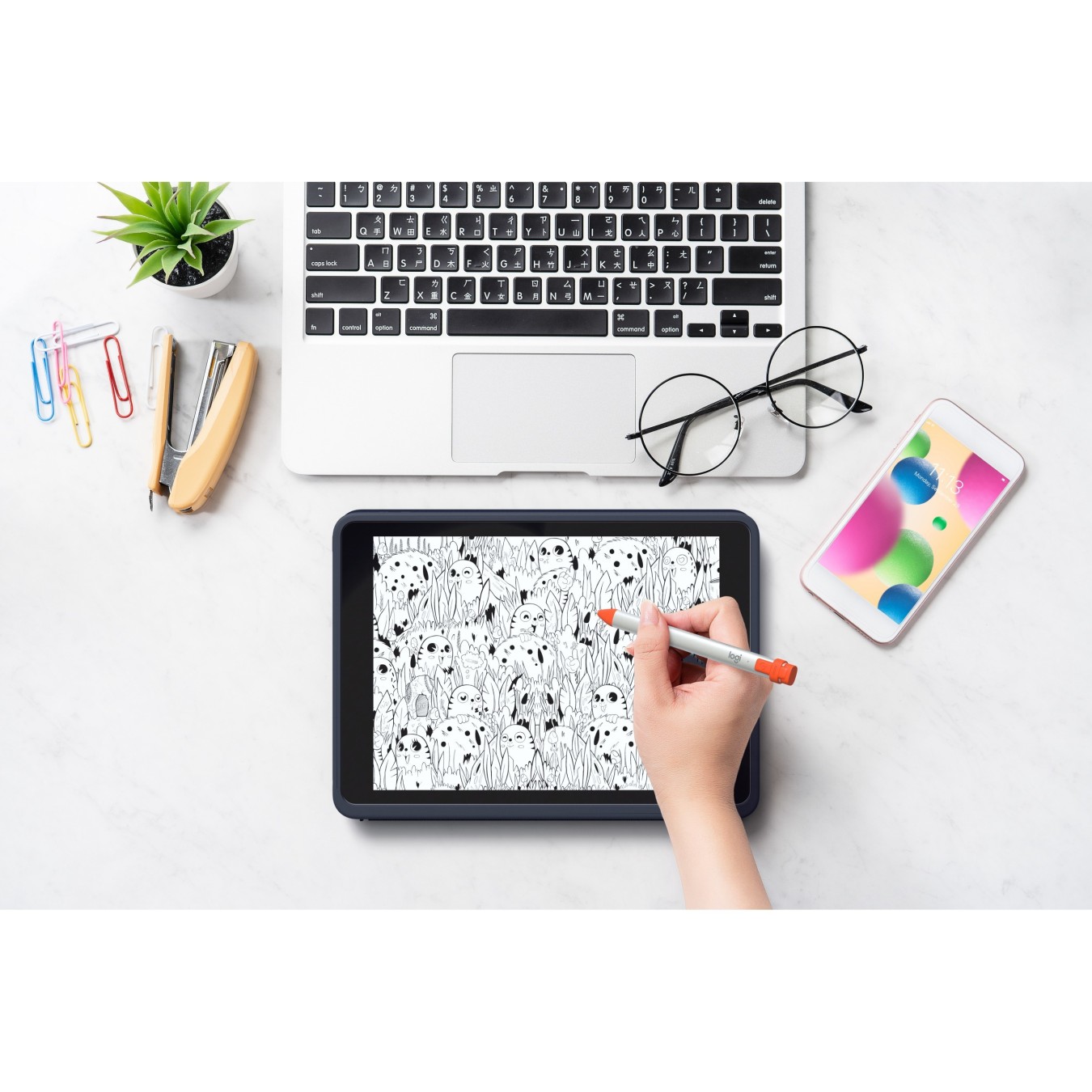 Logitech Rugged Combo 3 for iPad Gen. 7/8 - Classic Blue - Education (DE) — Buy in Cyprus with Fast Delivery