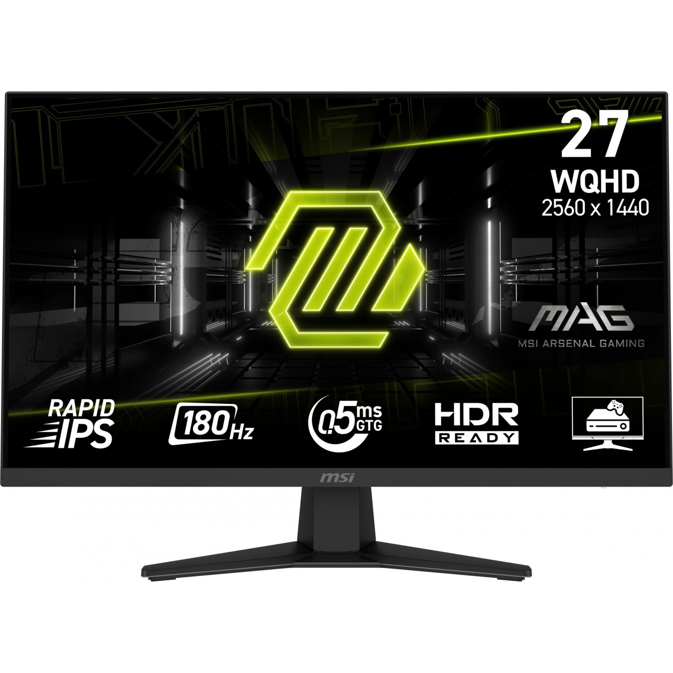 MSI MAG 274QRFDE - 9S6-3CE41H-010 - Black, 27-inch, 2560x1440, 180Hz IPS, 0.5ms GTG — Buy in Cyprus with Fast Delivery