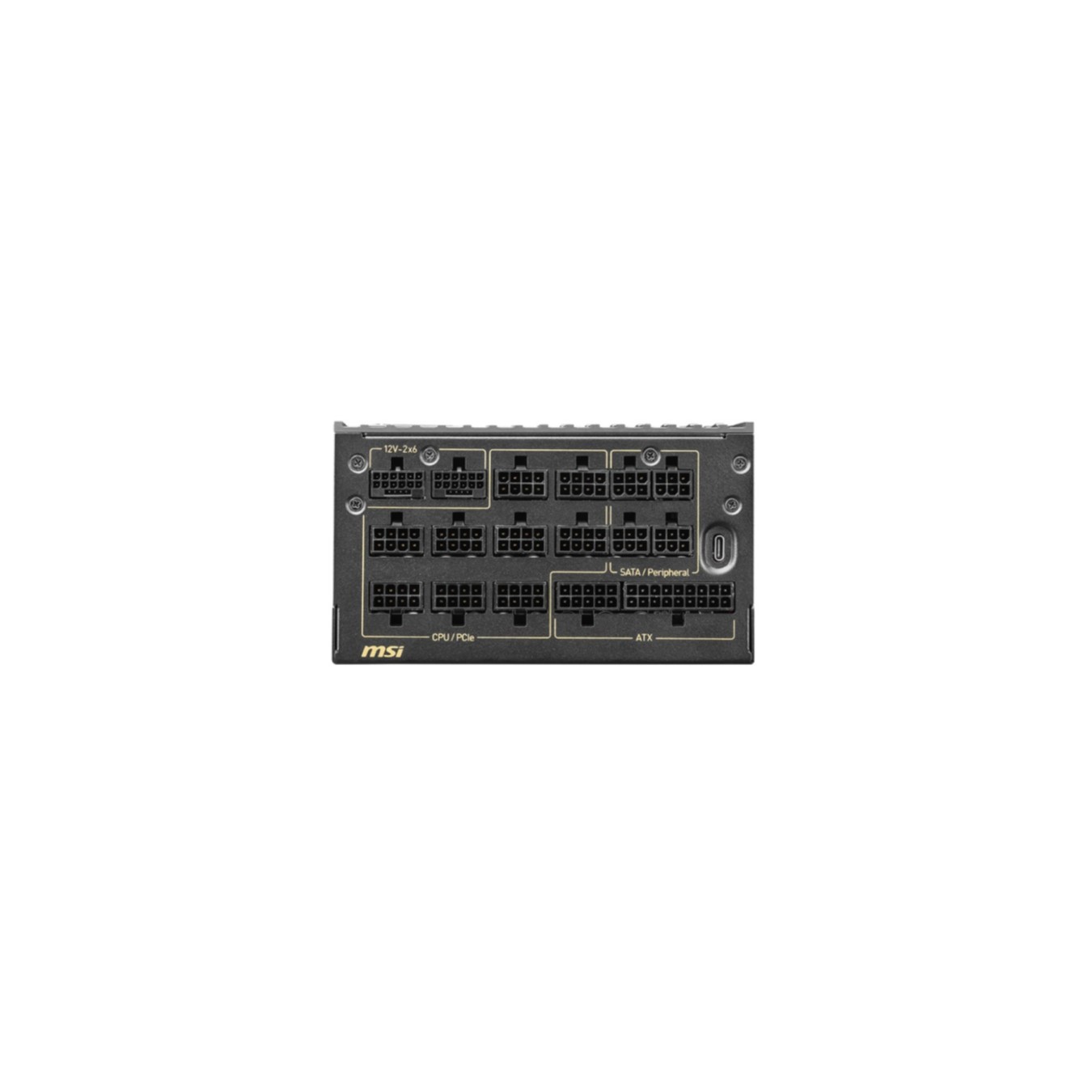 MSI MEG Ai1600T PCIE 5.1 - 306-7ZPEX11-CE0 - Black, 1600 W, Fully-Modular, ATX, 80 PLUS Titanium