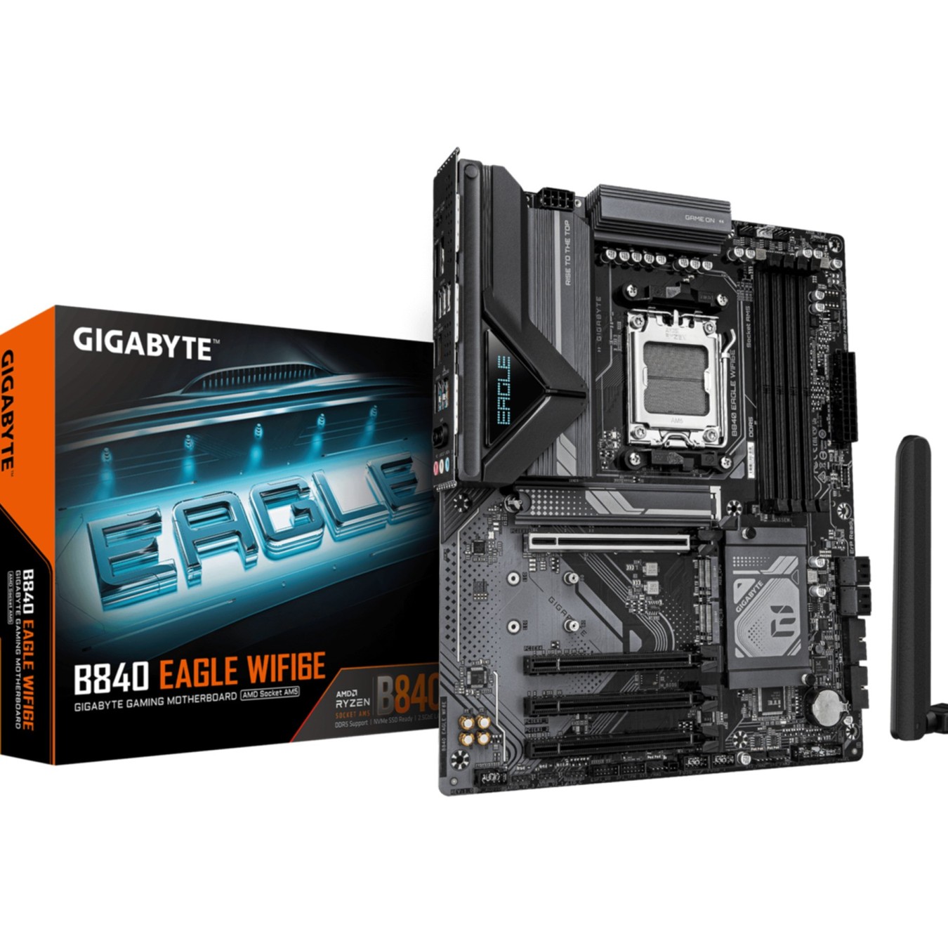 Gigabyte GA-B840 EAGLE WF6E - AM5 - ATX DDR5, 256 GB max, 4 DIMMs, Dark brown — Buy in Cyprus with Fast Delivery
