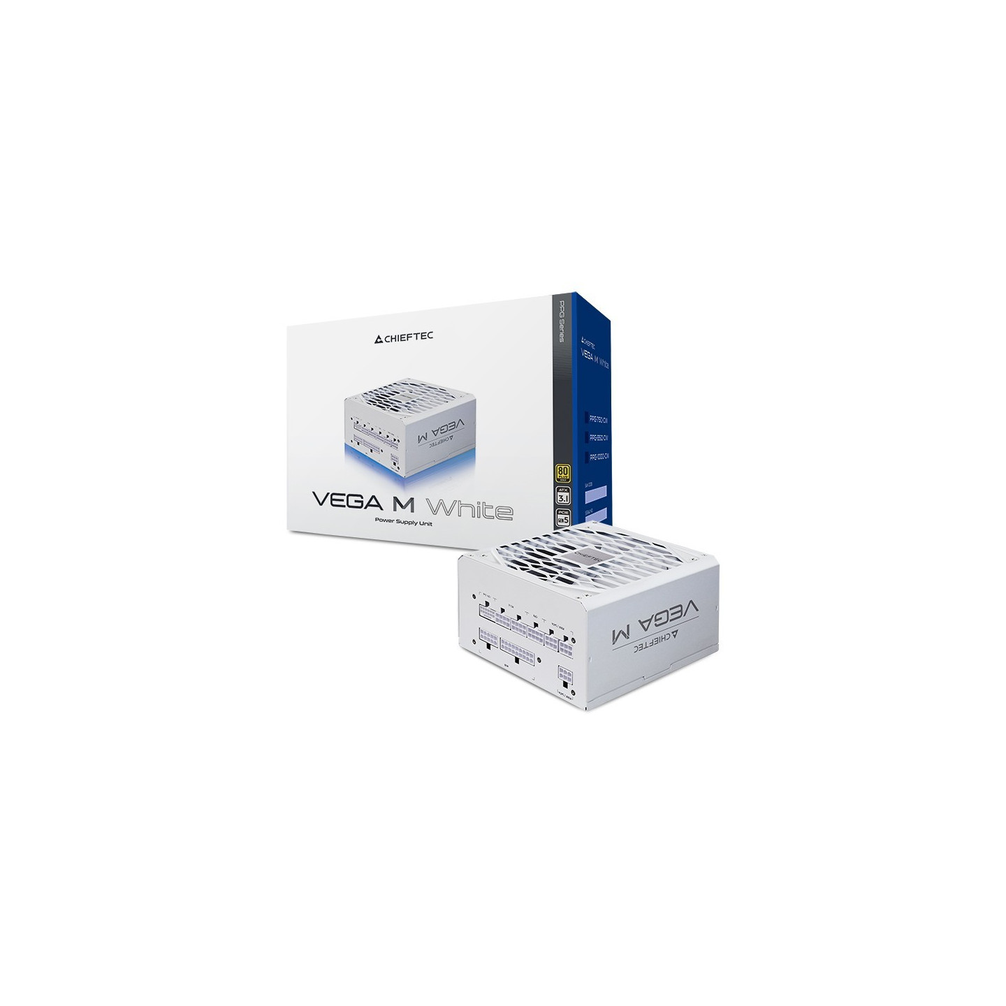 Chieftec VEGA M White 1000W 80Plus Gold - PPG-1000-CW - White ATX PSU — Buy in Cyprus with Fast Delivery