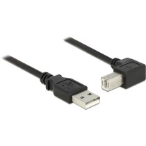 DELOCK USB Cable A to B 90° St St 2.00m Black — Buy in Cyprus with Fast Delivery