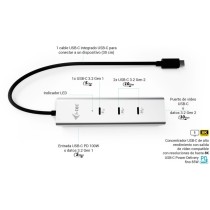 D I-TEC USB-C CHARGE HUB 5 PORTS - Silver, 85 W PD, 0.3 m Cable — Buy in Cyprus with Fast Delivery