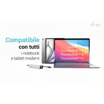 D I-TEC USB-C CHARGE HUB 5 PORTS - Silver, 85 W PD, 0.3 m Cable — Buy in Cyprus with Fast Delivery