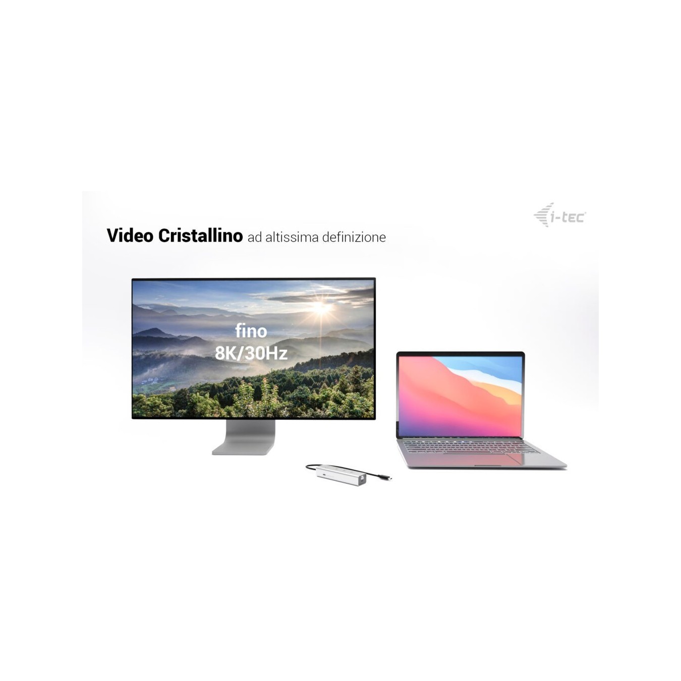 D I-TEC USB-C CHARGE HUB 5 PORTS - Silver, 85 W PD, 0.3 m Cable — Buy in Cyprus with Fast Delivery