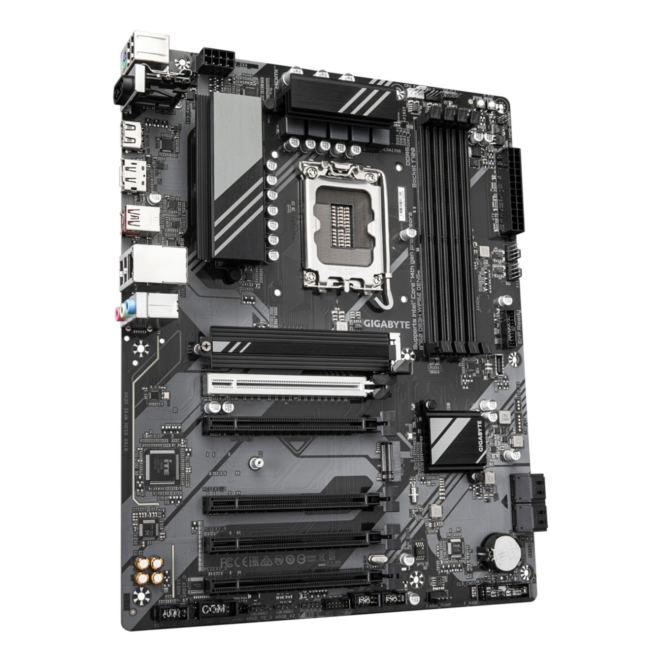 Gigabyte GA-B760 DS3H WF6E GEN5 - GA-B760 DS3H WF6E GEN5 - ATX DDR5, 256 GB max, LGA1700, PCIe 4.0, 2x M.2, 4 SATA, RGB, WiFi 6E