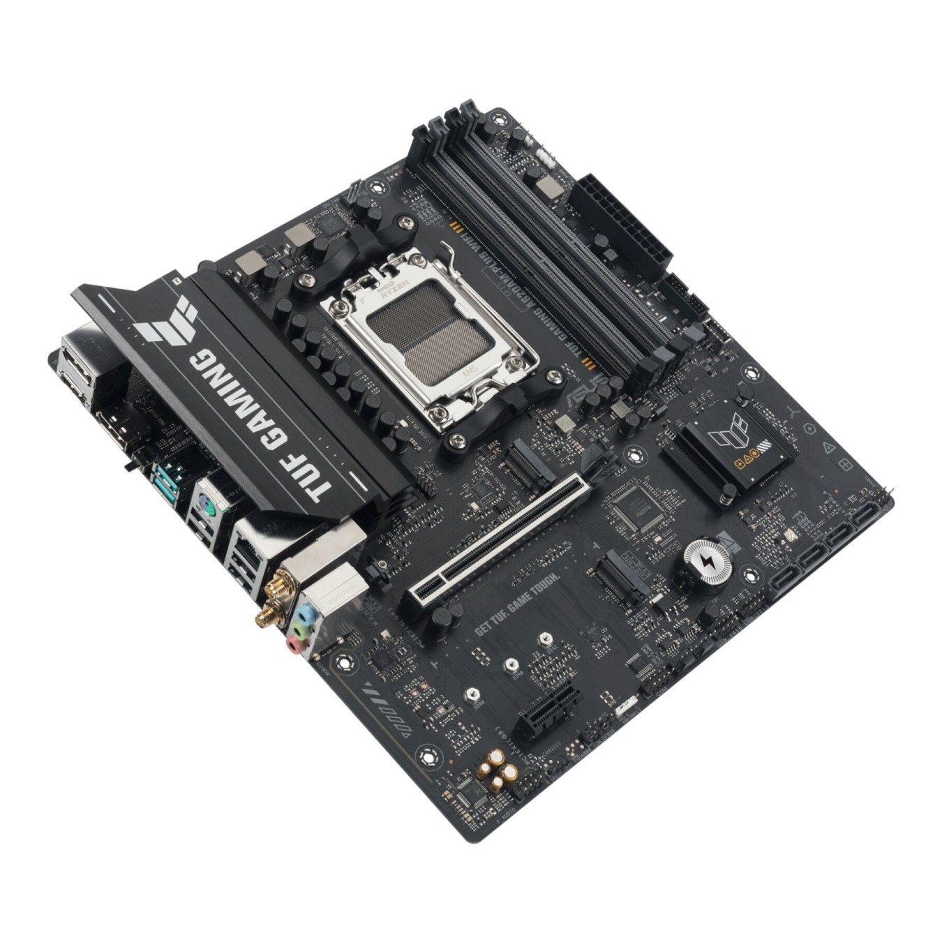 ASUS TUF A620AM-PLUS WIFI - A620AM-PLUS WIFI - Micro-ATX AM5 DDR5 Motherboard, 2x M.2, 4x SATA, 2.5GbE, Wi-Fi 6