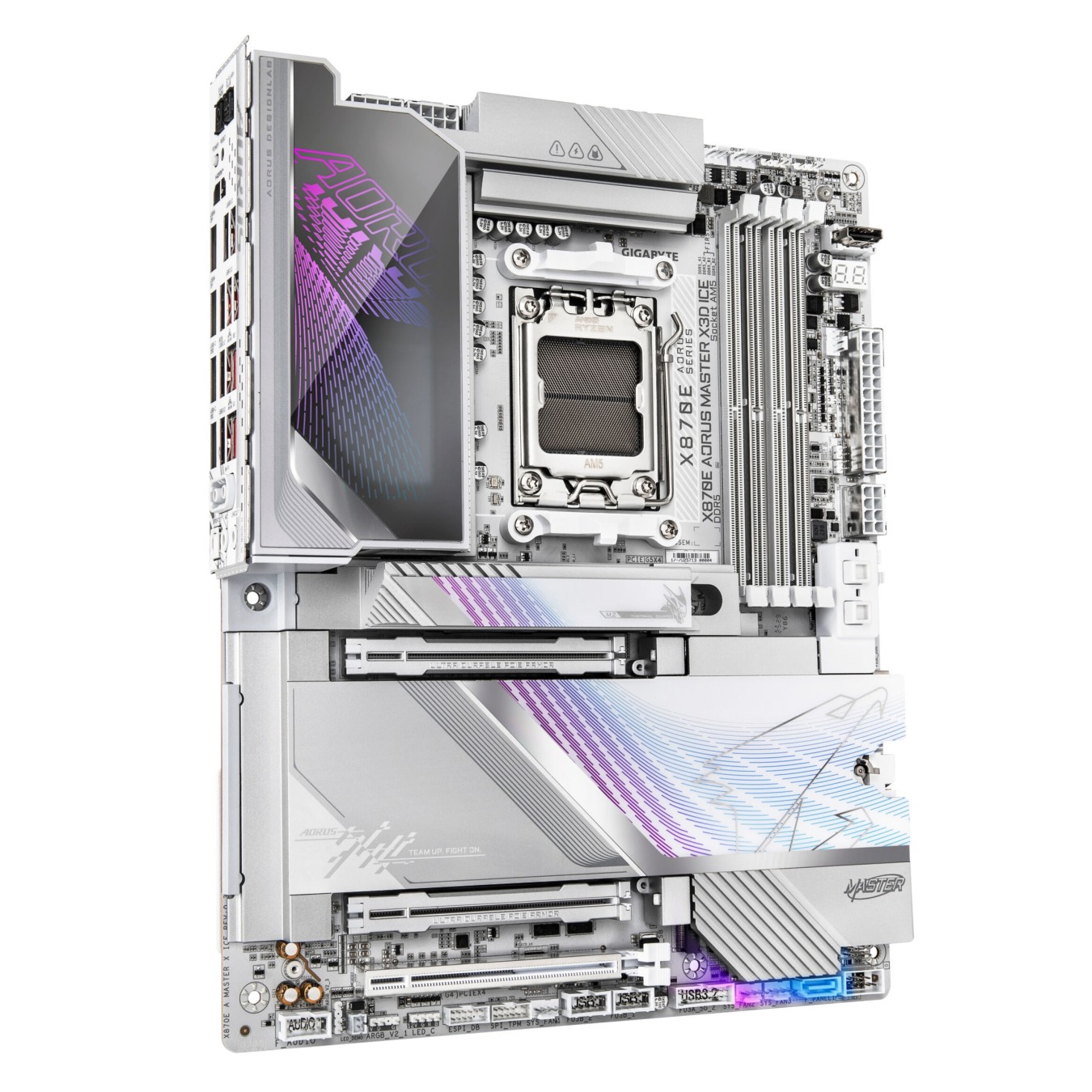 Gigabyte GA-X870E A MASTER X ICE (AM5) (D) - GA-X870E A MASTER X ICE - White, DDR5, 256 GB, ATX