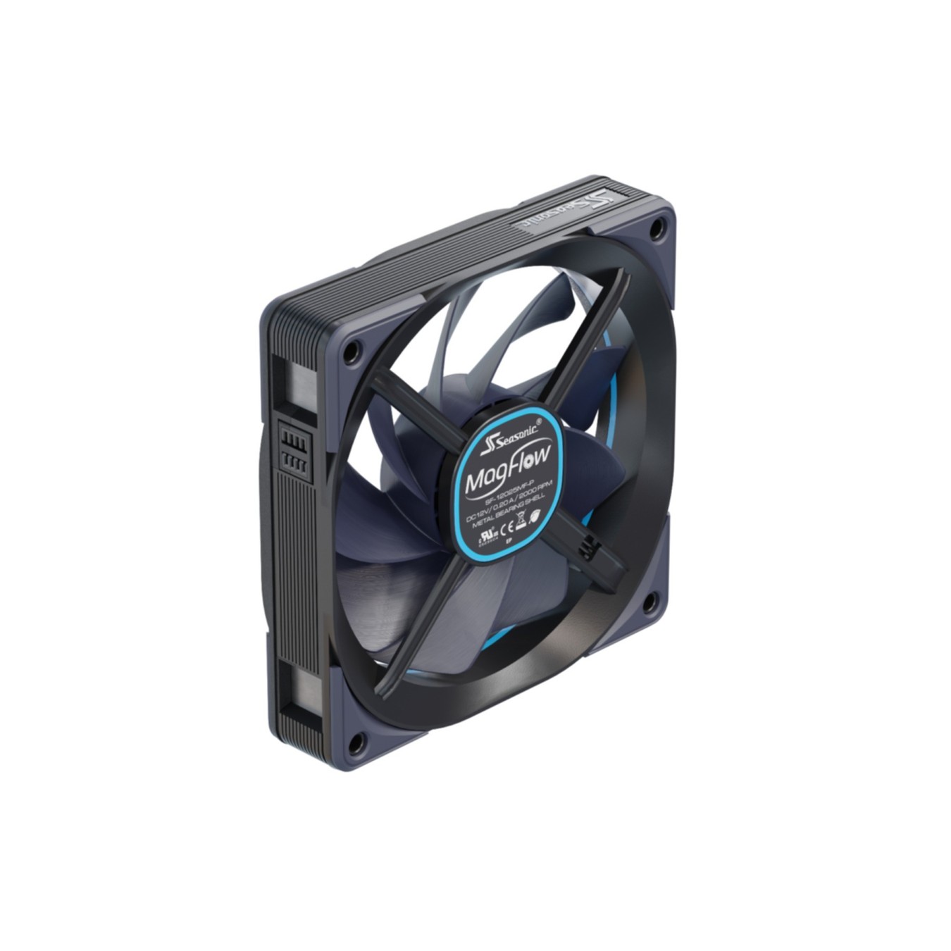 PC- Caselüfter Seasonic MagFlow 3Pack - 3x120mm 12V Fans (Black) — Buy in Cyprus with Fast Delivery