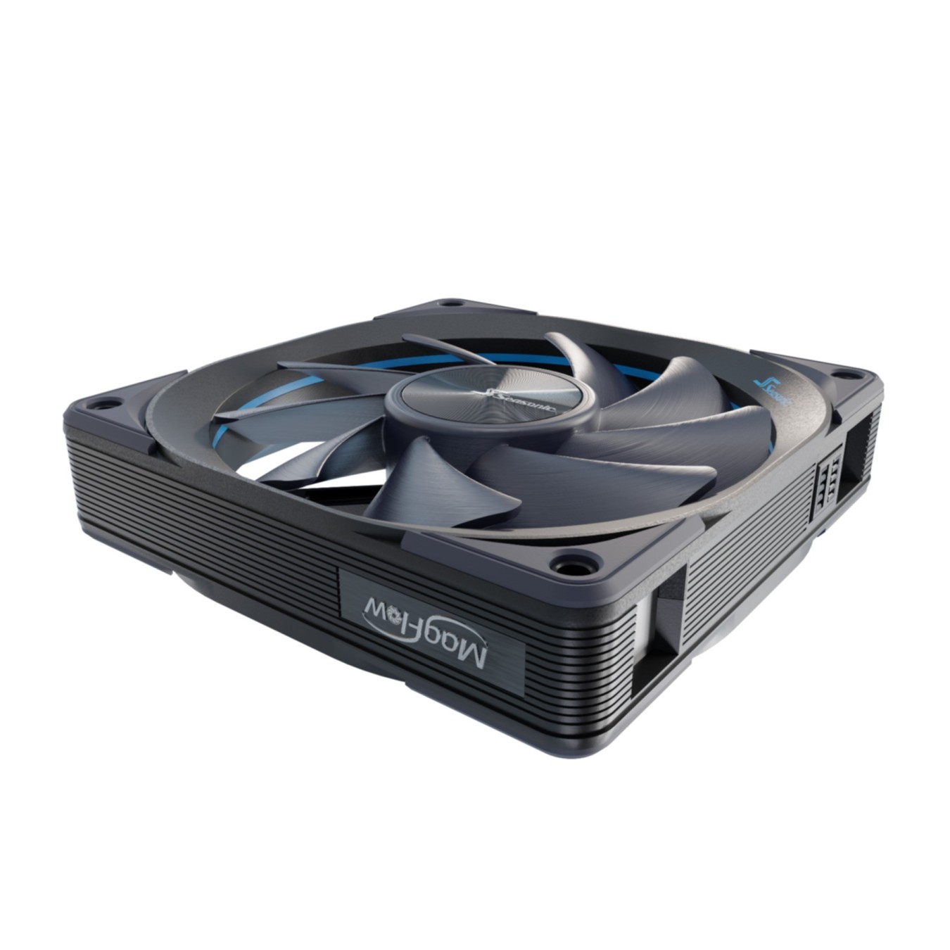 PC- Caselüfter Seasonic MagFlow 3Pack - 3x120mm 12V Fans (Black) — Buy in Cyprus with Fast Delivery