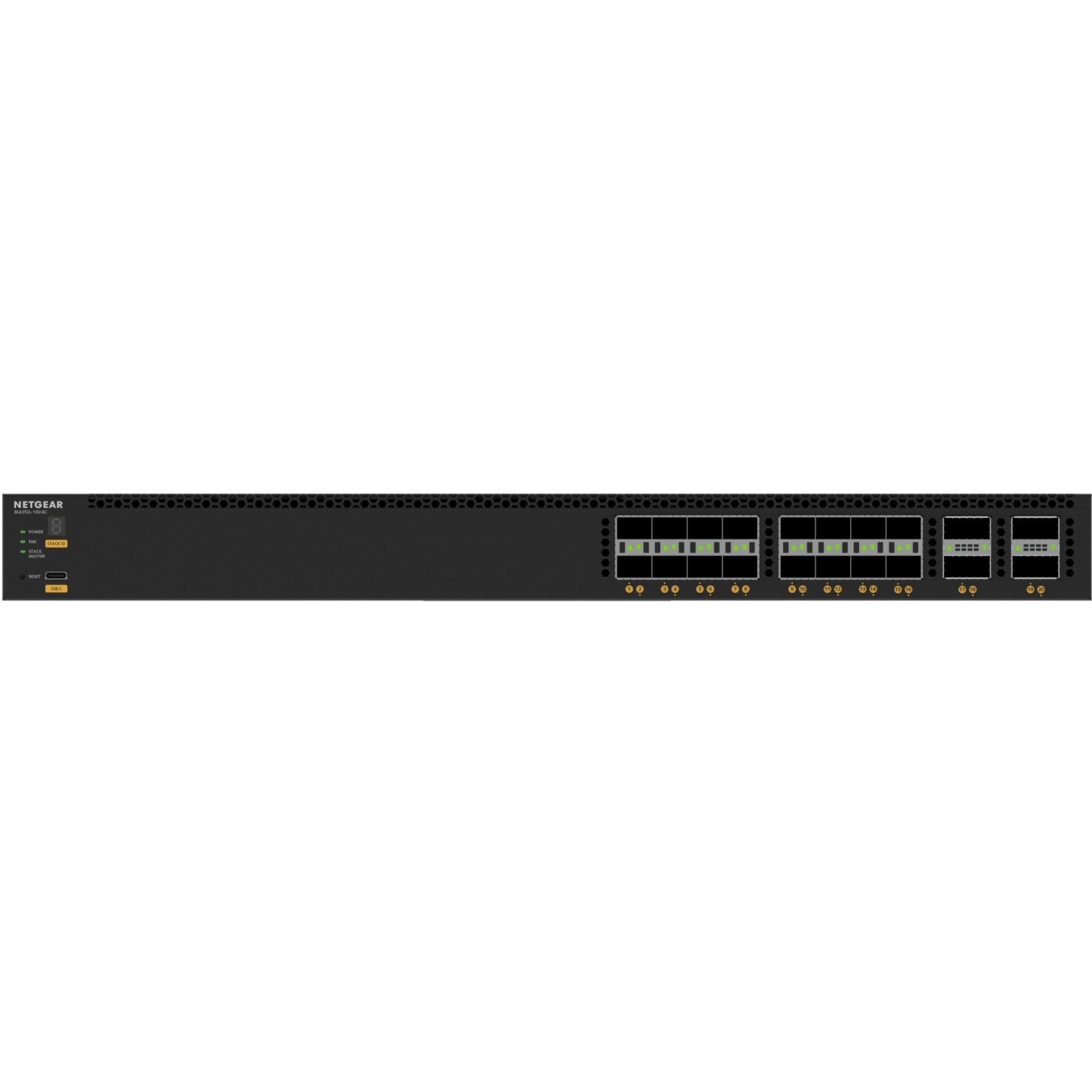 Netgear M4350-16V4C - 24-Port 25G Managed Switch - Black DDR4-SDRAM 4096 MB, 1.8 GHz ARM Cortex-A57