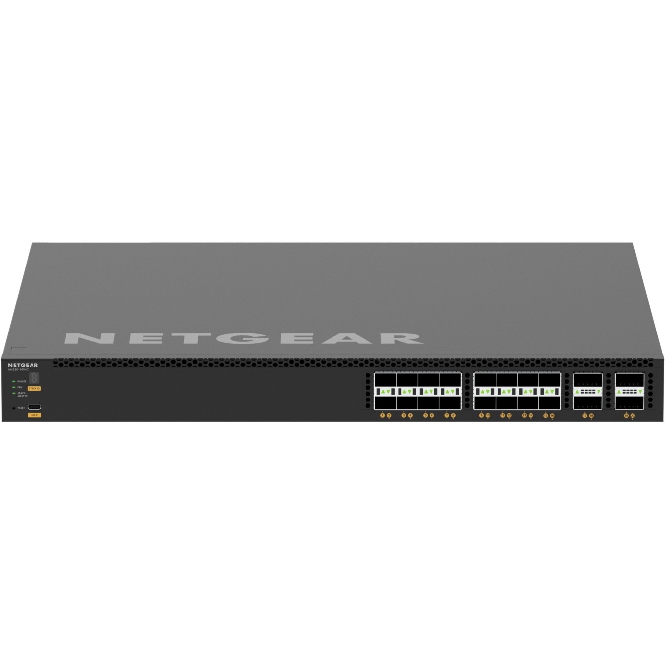 Netgear M4350-16V4C - 24-Port 25G Managed Switch - Black DDR4-SDRAM 4096 MB, 1.8 GHz ARM Cortex-A57