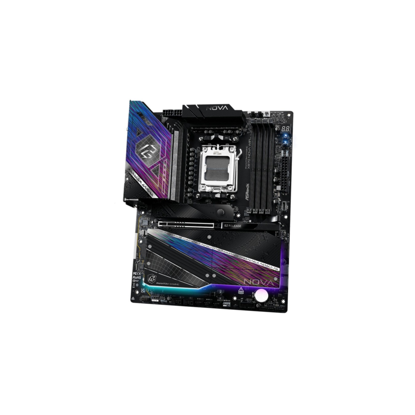 ASROCK X870 Nova WiFi (AM5) - ATX DDR5, 256 GB max, 4 DIMMs, PCIe Gen4/5, Wi-Fi 7 — Buy in Cyprus with Fast Delivery