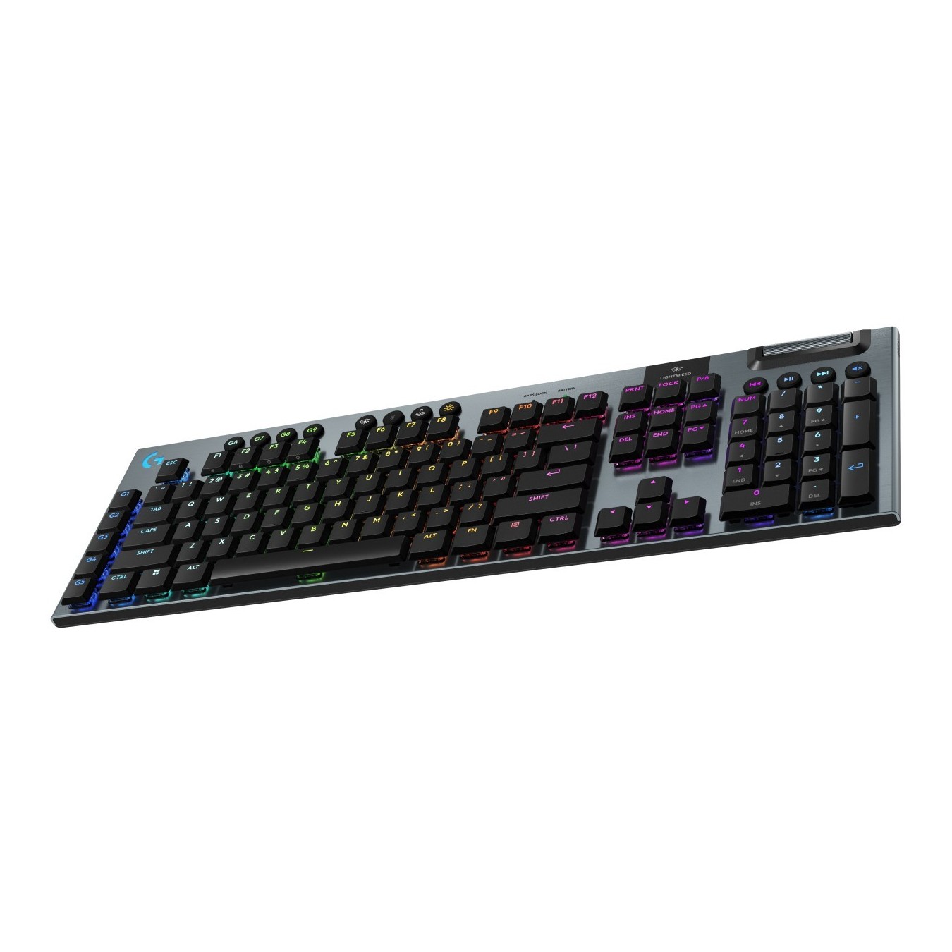 Logitech G915 X LIGHTSPEED Wireless Gaming Keyboard Black (FR) - G915 - AZERTY, Per-Key RGB, Tri-Mode USB/Bluetooth/2.4G
