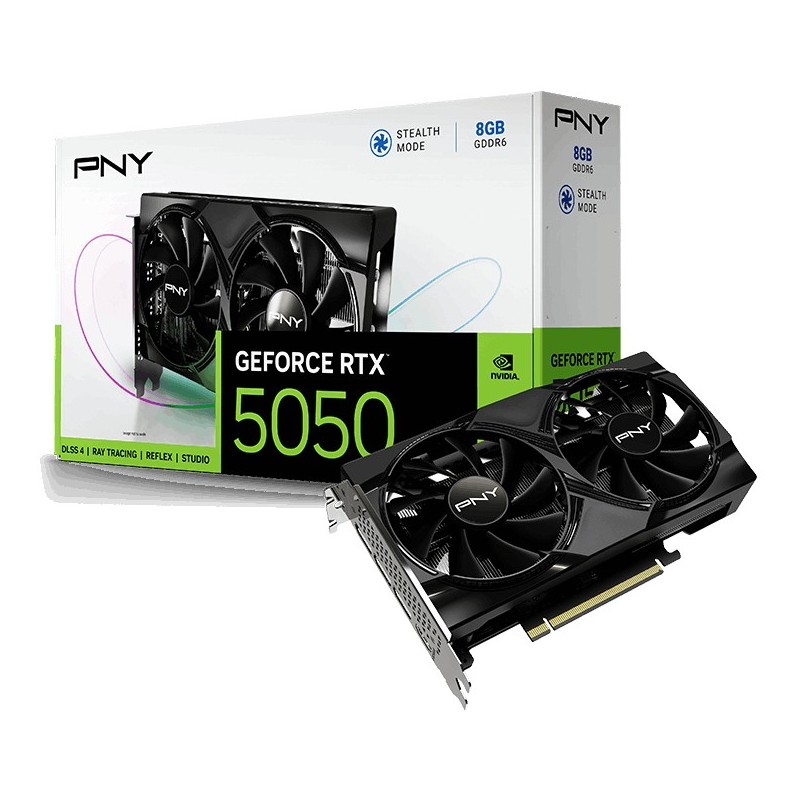 Buy RTX 5050 8GB PNY Dual Fan GDDR6 - RTX 5050 - Black, 8 GB GDDR6, 2317-2572 MH... in Cyprus, Nicosia, Limassol, Larnaka, Pafos