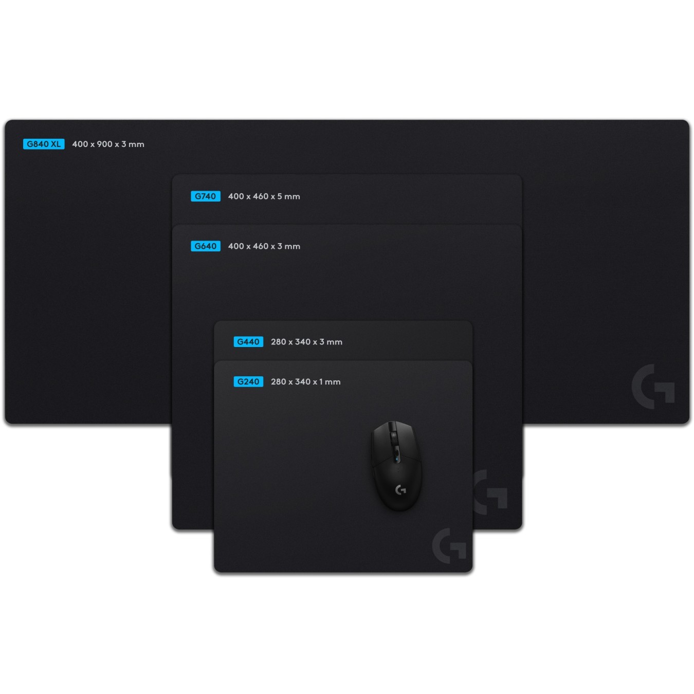 LOGITECH G G740 Mouse Pad - G G740 - Black, Large (460x400x5 mm) — Buy in Cyprus with Fast Delivery