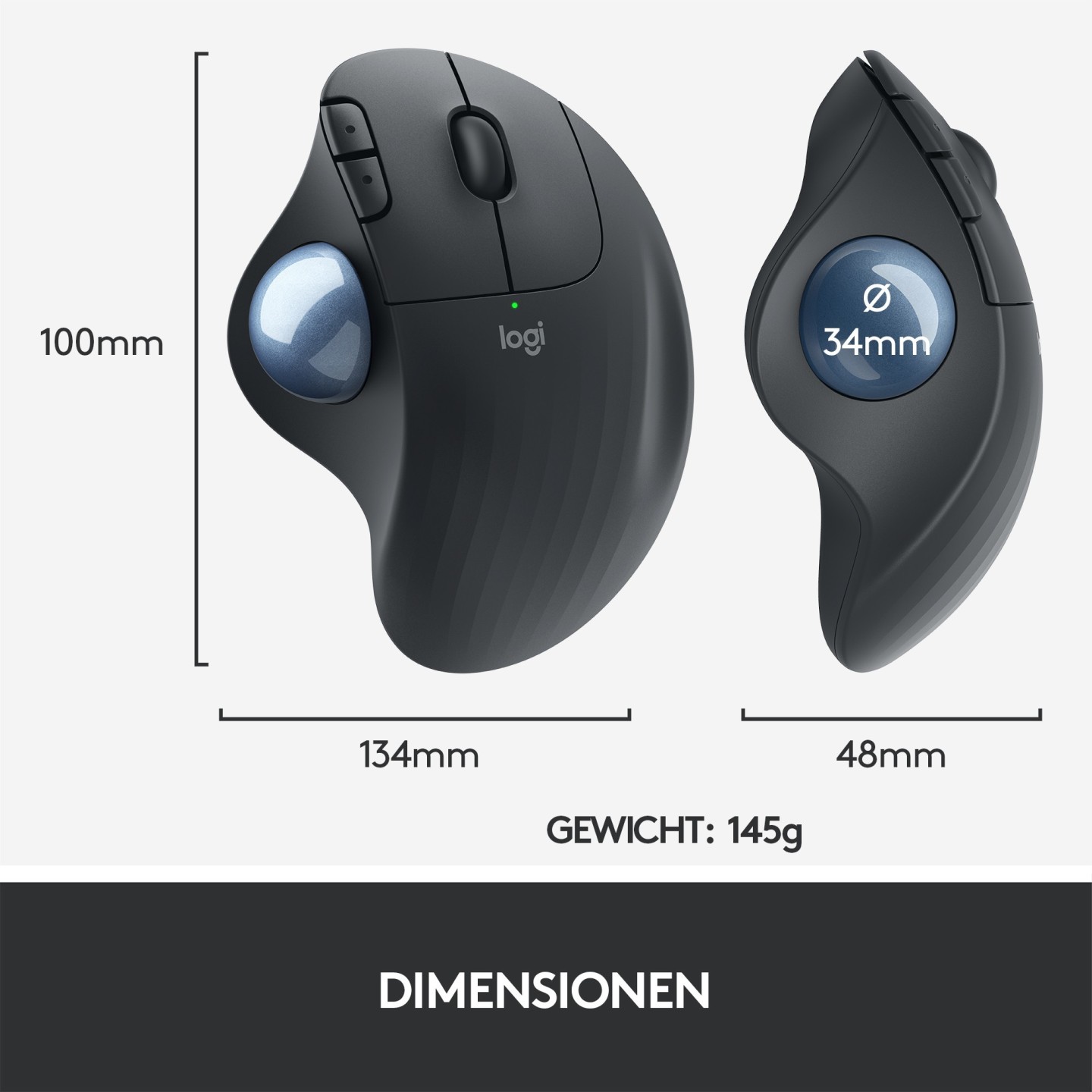 Logitech ERGO M575 Wireless Trackball Graphit - 910-006197 (Boxed) — Buy in Cyprus with Fast Delivery