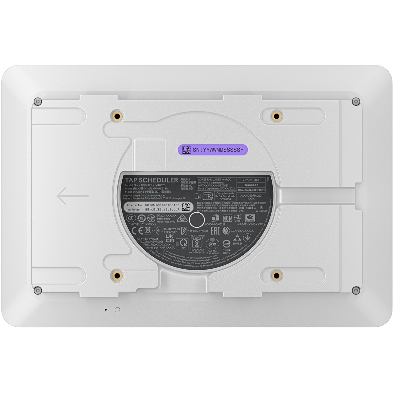 SCHEDULER - OFF-WHITE - WW - White, 10.1 inch display, 1280x800 IPS, Capacitive touch (10-point), PoE
