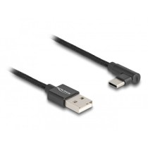 DELOCK USB 2.0 Cable A to C - Black - 0.5 m (Straight USB-A, Angled USB-C) — Buy in Cyprus with Fast Delivery