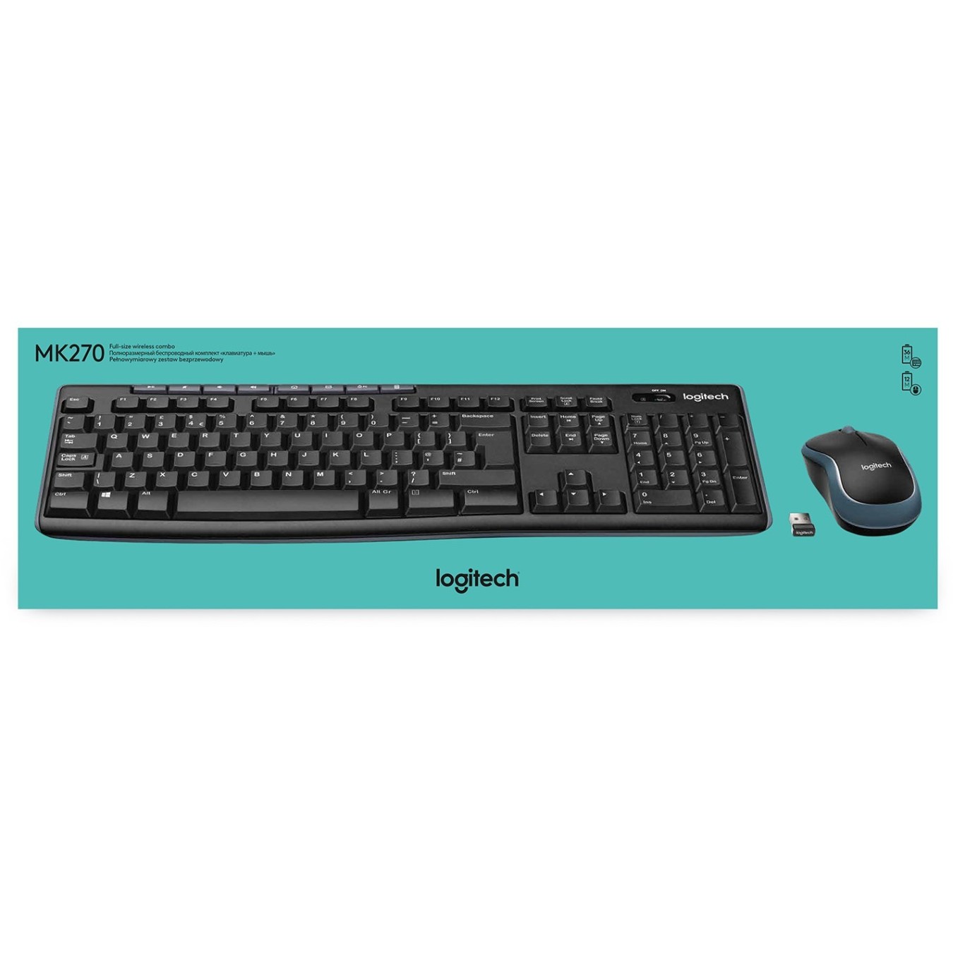 WIRELESS COMBO MK270 - MK270 - (2.4 GHz dongle, Windows layout, Full-size keyboard) — Buy in Cyprus with Fast Delivery