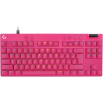 LOGITECH PRO X TKL RAPID - PRO X TKL RAPID - Magenta (US), QWERTY US International, Magnetic-mechanical switch, LED, Wired USB