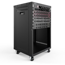 Universal 19-Inch Equipment Rack with Castors - 16U Freestanding - Black Steel — Buy in Cyprus with Fast Delivery