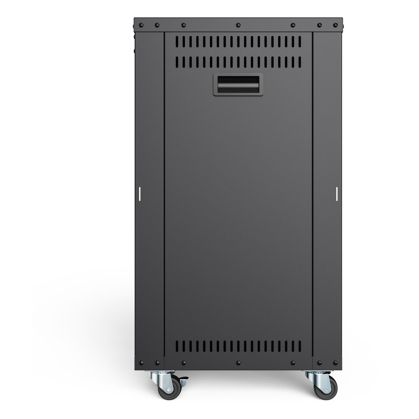 Universal 19-Inch Equipment Rack with Castors - 16U Freestanding - Black Steel — Buy in Cyprus with Fast Delivery