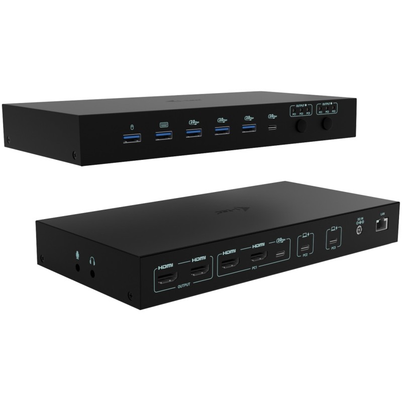 Buy D I-TEC USB-C KVM DOCKING STATION - Black, Dual display, 4x HDMI 2.0, 2x USB... in Cyprus, Nicosia, Limassol, Larnaka, Pafos